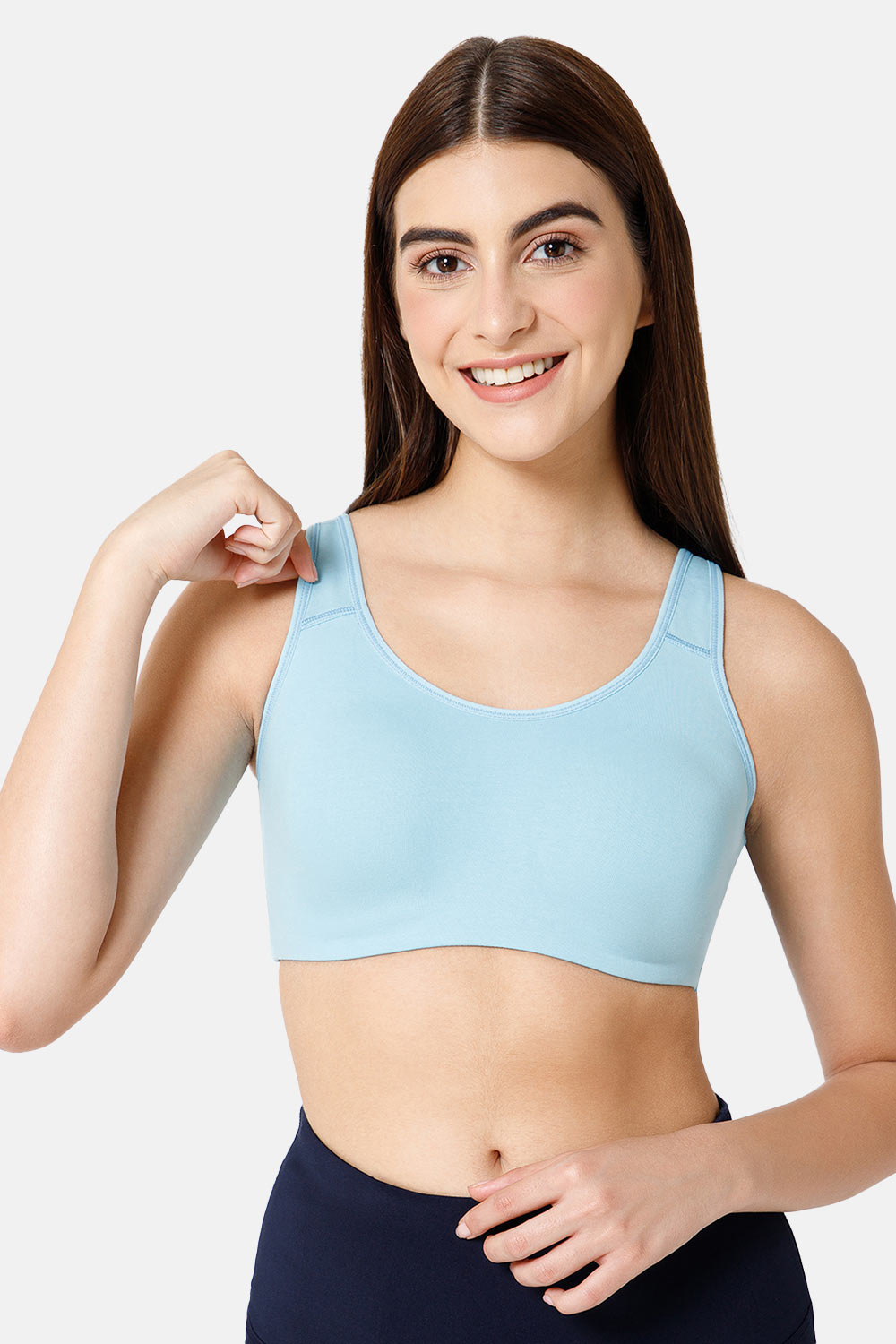 Buy HIIT women nonpadded sports bra blue Online