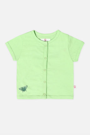 Oh Baby T Shirts Front Open Green-Ts30