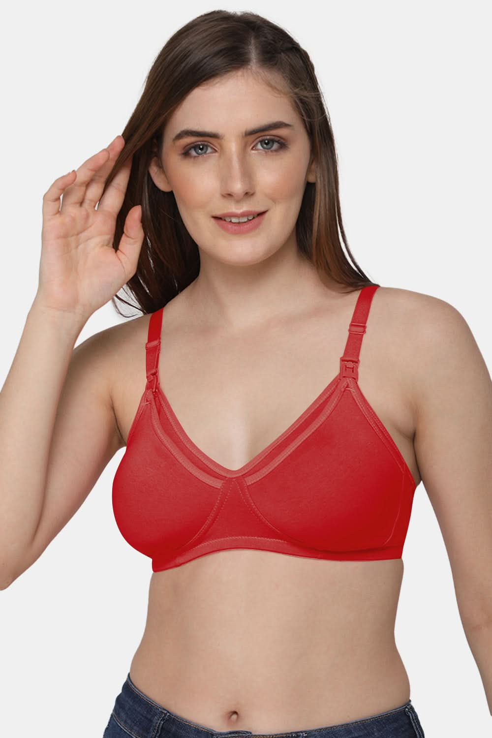 Moisture absorbent Cotton Blend Medium Coverage Non-Padded Intimacy Nursing Bra Other Shades- FB909