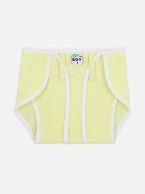 Oh Baby Plain Round Nappies Yellow - Rdpl