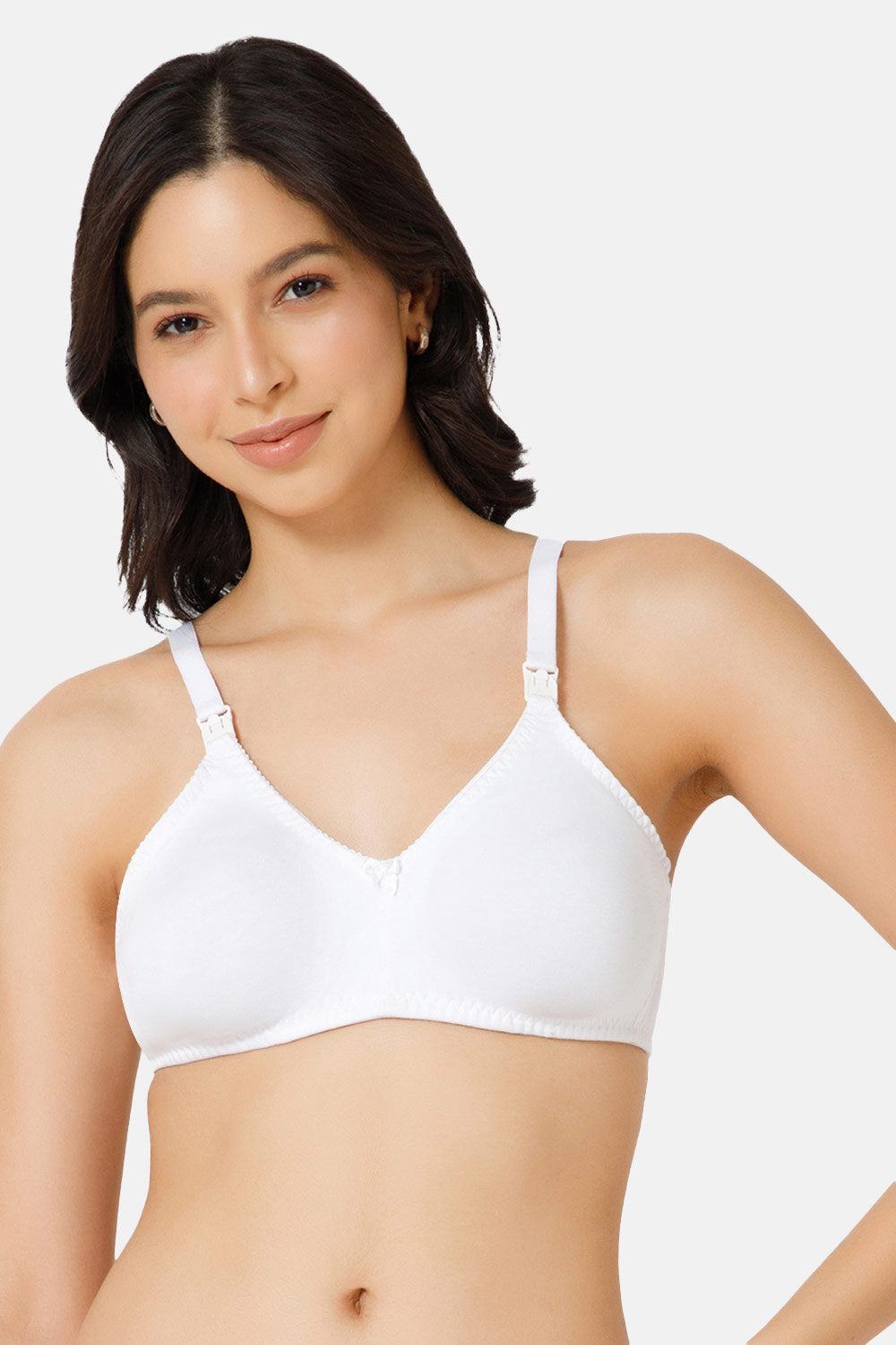T-Shirt Ladies White Nora Net Non Padded Bra, Size: 30B, Plain at