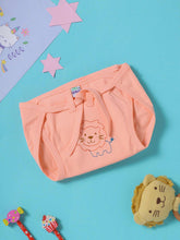 Oh Baby Plain Embroidery Knitted Round Orange - Rdpl