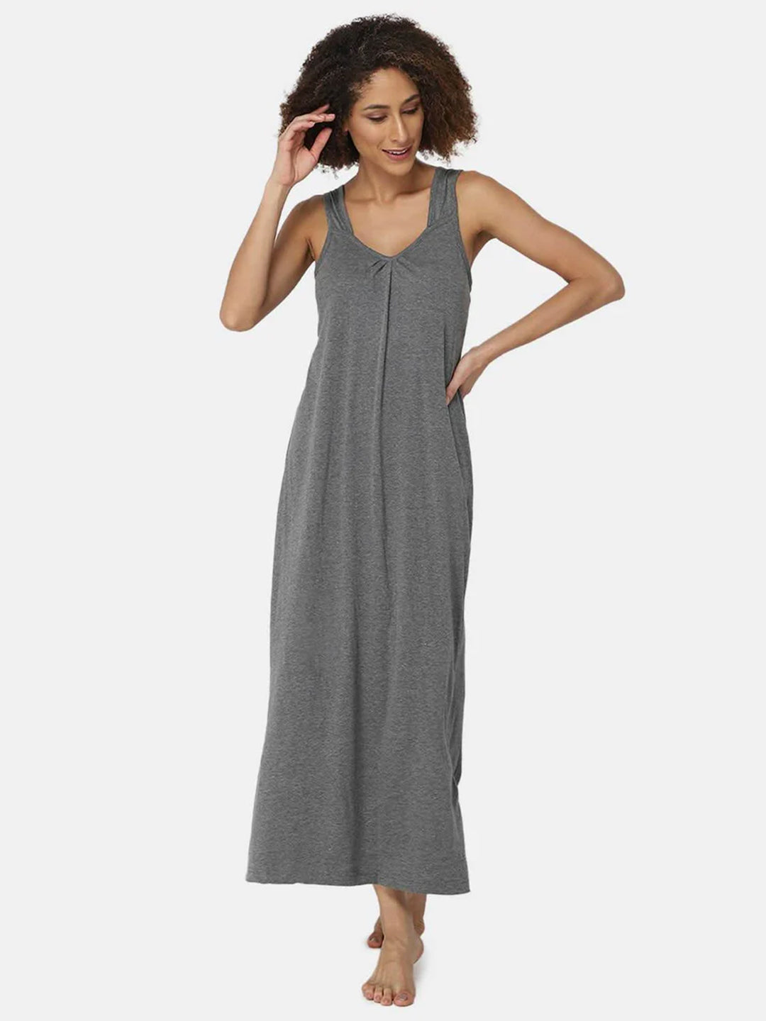 Intimacy Sleeveless Full-Length Night Slip | Ultra-Soft Cotton Comfort for All Seasons