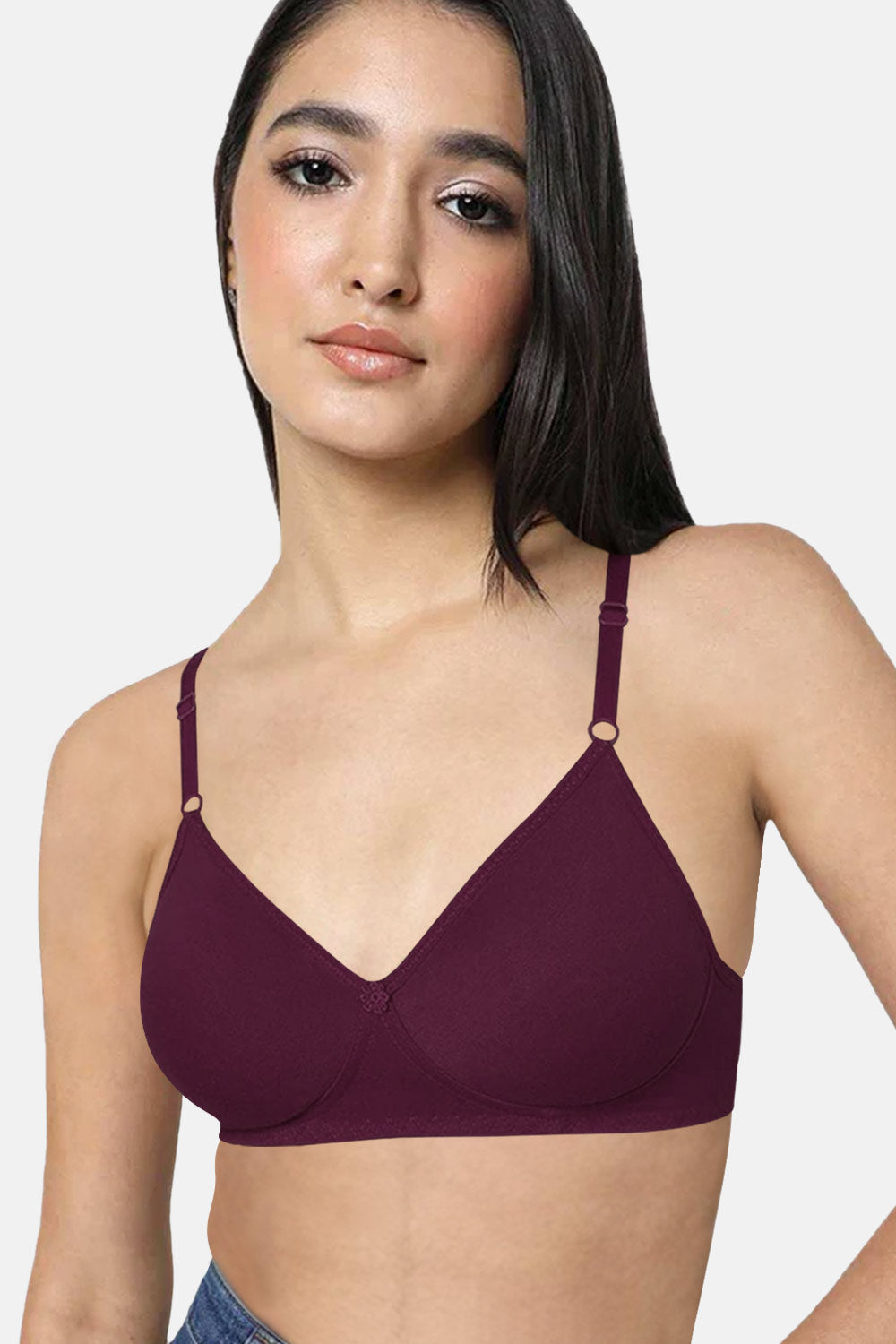 Naidu Hall Medium Coverage T-Shirt Bra - Wine