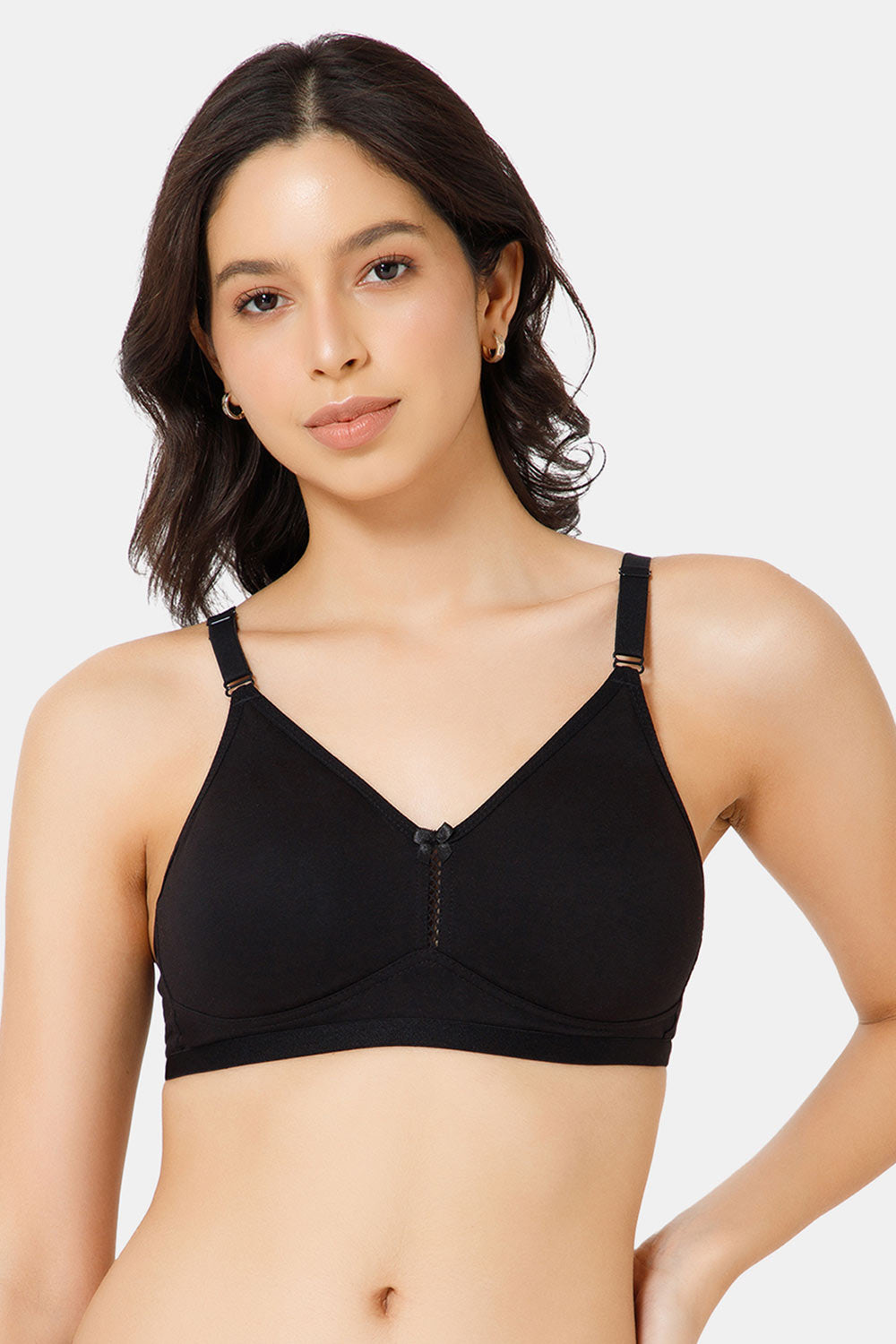 Naidu Hall Non-Padded Non-Wired Everyday T-Shirt Bra -Black