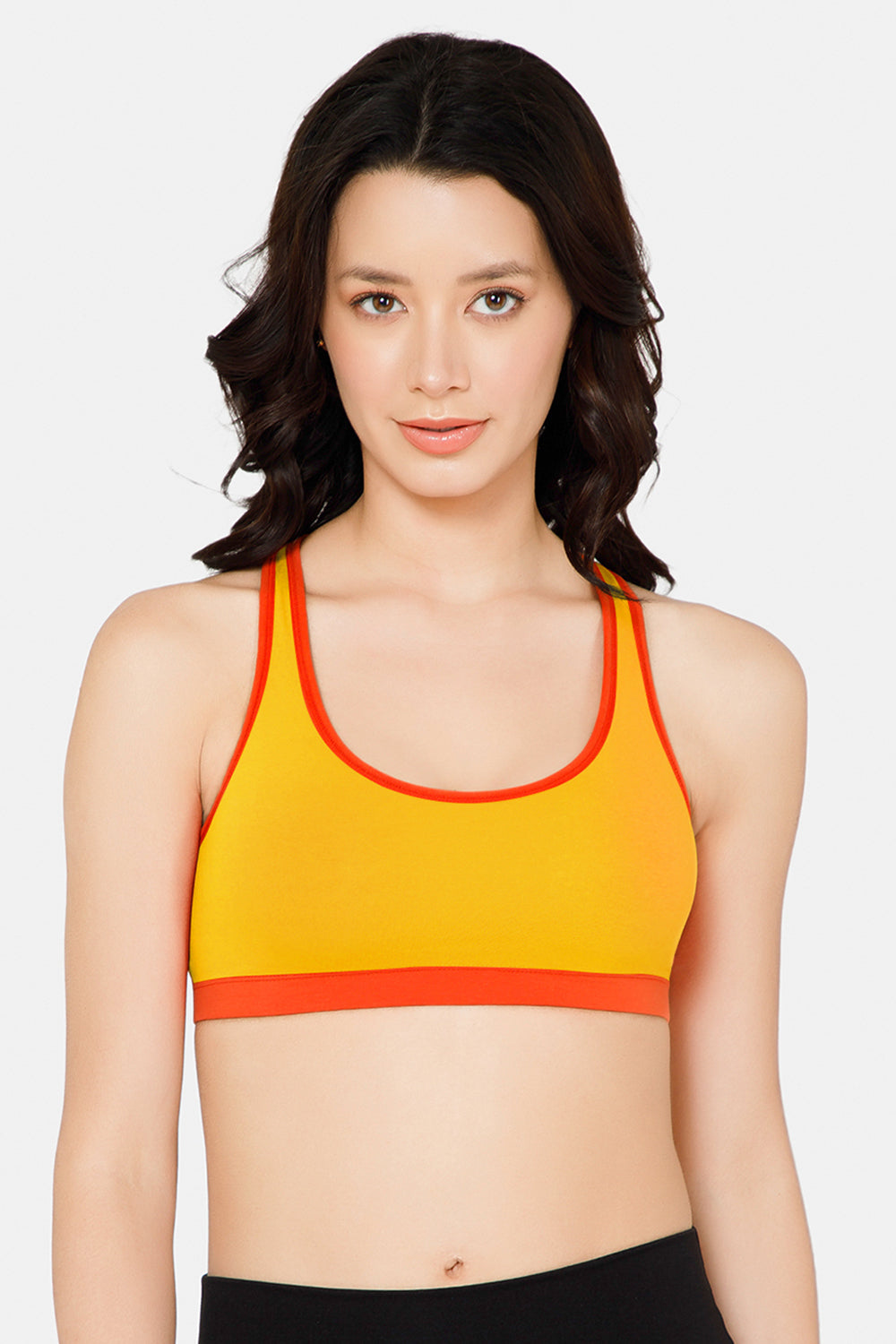 Cotton Non-Padded Non-Wired Active Bra with Racerback for Women | VNH ...