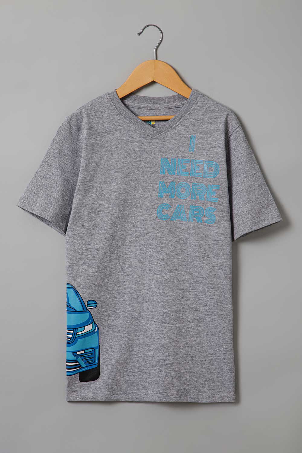 The Young Future Boy's T-shirt - Grey Melange - BD08