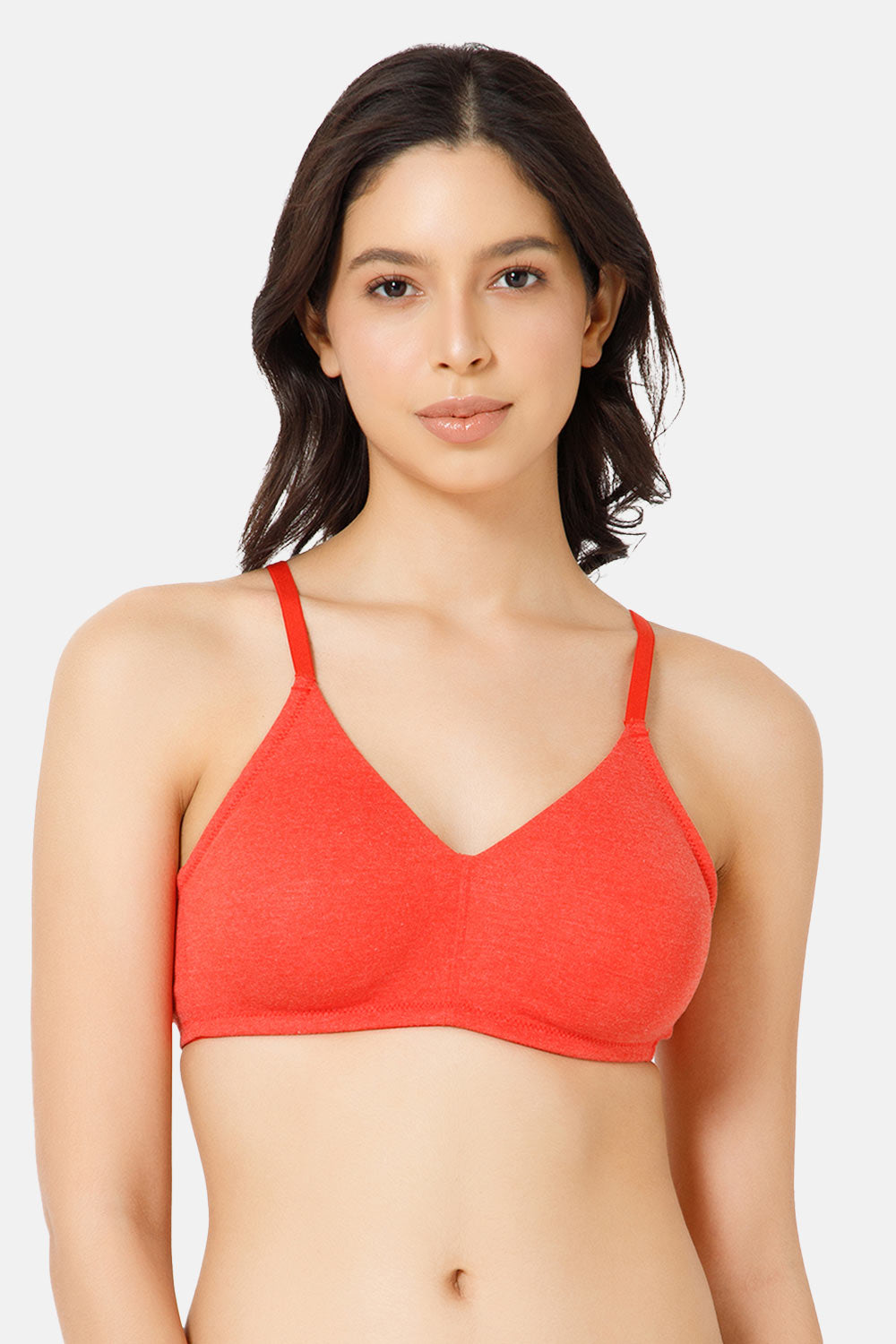 T-Shirt Ladies Red Net Nora Non Padded Bra, Size: 30B, Plain at Rs
