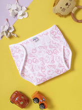 Oh Baby Printed Velcro Nappies Pink - Ltpr