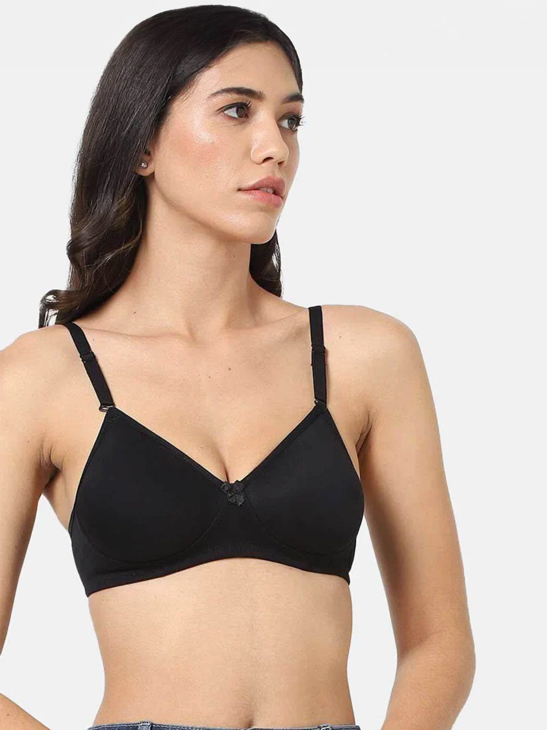 Fashionable Non-Wired Non-Padded Back Closure Intimacy Everyday T-Shirt Bra - Blue Shades - ES06