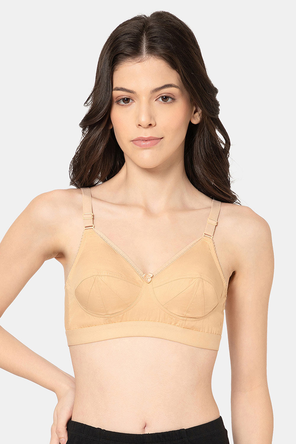 Naidu hall Naidu Hall Cotton Bra for Women Saree – Non-Wired Full Coverage Seamed Bra with Broad Elastic Band  - FRFL