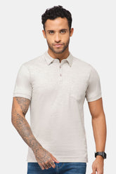 Enhance Polo Tshirt - Ecru Melange - SN19