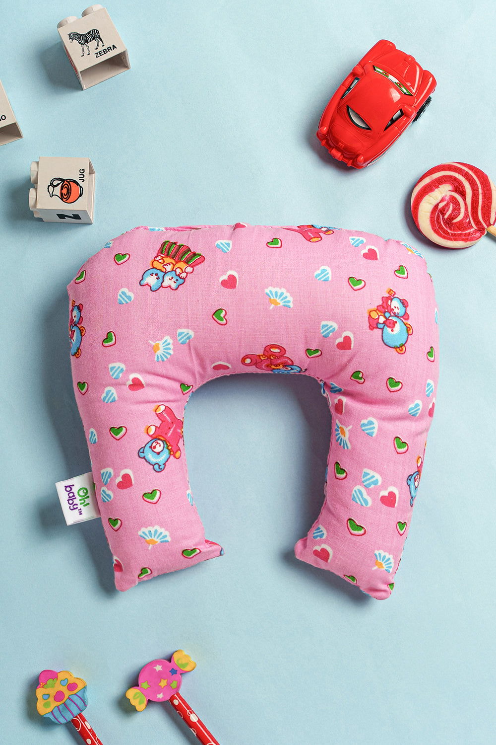 Oh Baby Cotton Printed Floral Neck-Pillow Assorted