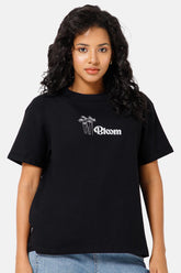 Jusperf Women Half Sleeve Crew Neck T-shirt  - Black - SD20