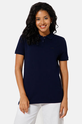 Jusperf Women Half Sleeve Polo Neck T-shirt  - Blue - SJD6
