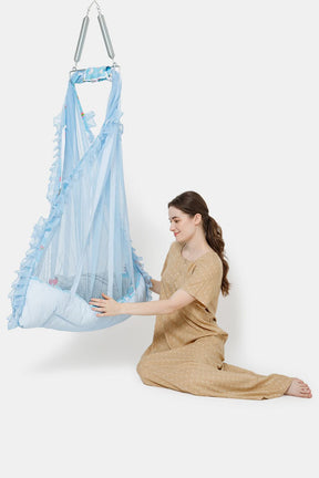 Oh Baby Printed Thuli Bed Blue - Bepr
