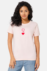 Jusperf Women Half Sleeve Crew Neck T-shirt  - Pink - SD21