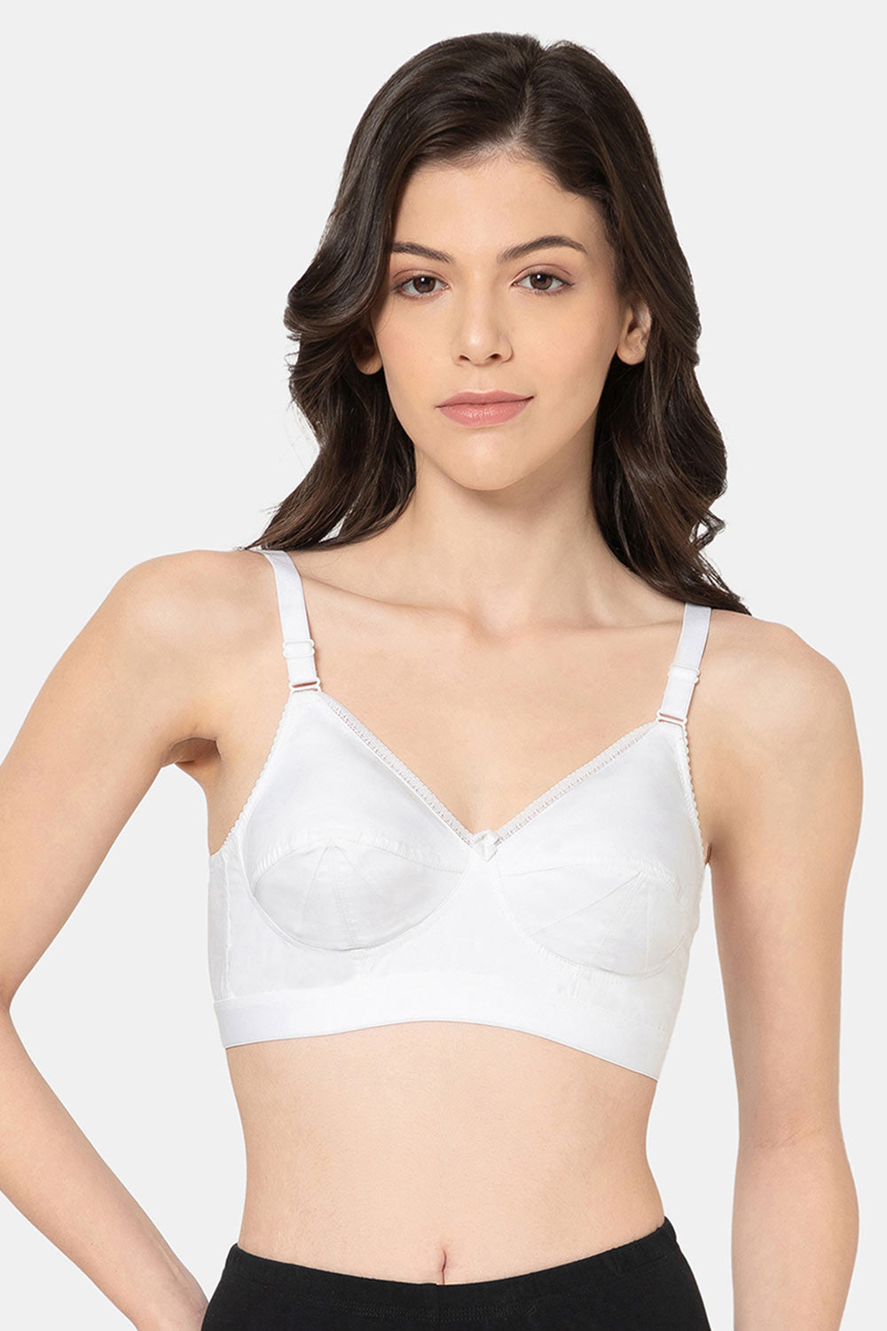 Naidu hall Naidu Hall Cotton Bra for Women Saree – Non-Wired Full Coverage Seamed Bra with Broad Elastic Band  - FRFL