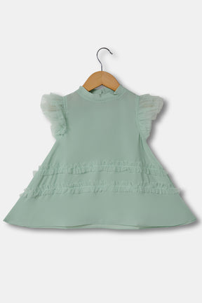 The Young Future Back Open  Girls Western Wear  - Green  - GT02