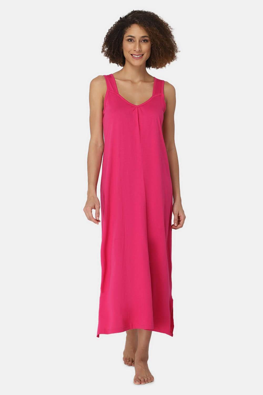 Intimacy Sleeveless Full-Length Night Slip | Ultra-Soft Cotton Comfort for All Seasons - Naidu Hall Family Store