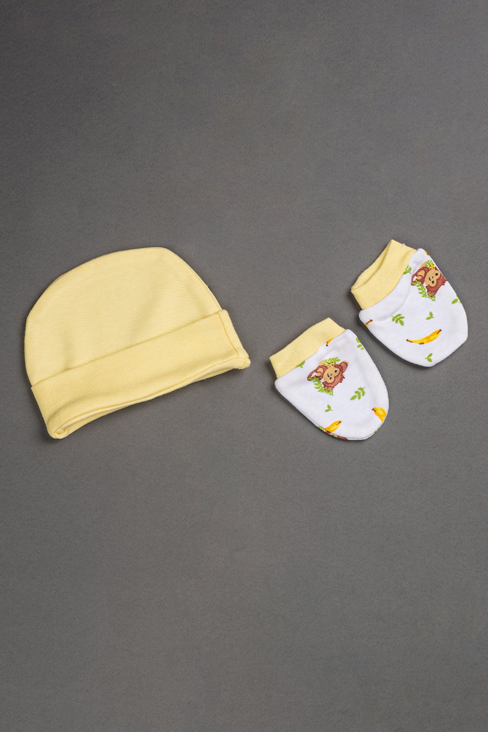 Oh Baby CottonInterlockKnit Animal Print Gift Set- Yellow - S203