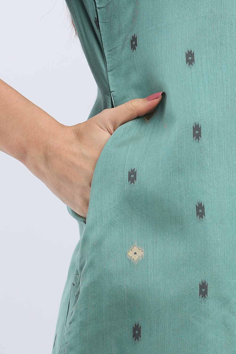 Mythri Women’s Cotton Embroidered Kurti | Sweetheart Neck Kurta with Golden Piping & Sequin Embroidery | Ethnic Kurti for Office Festive & Casual Wear - K142