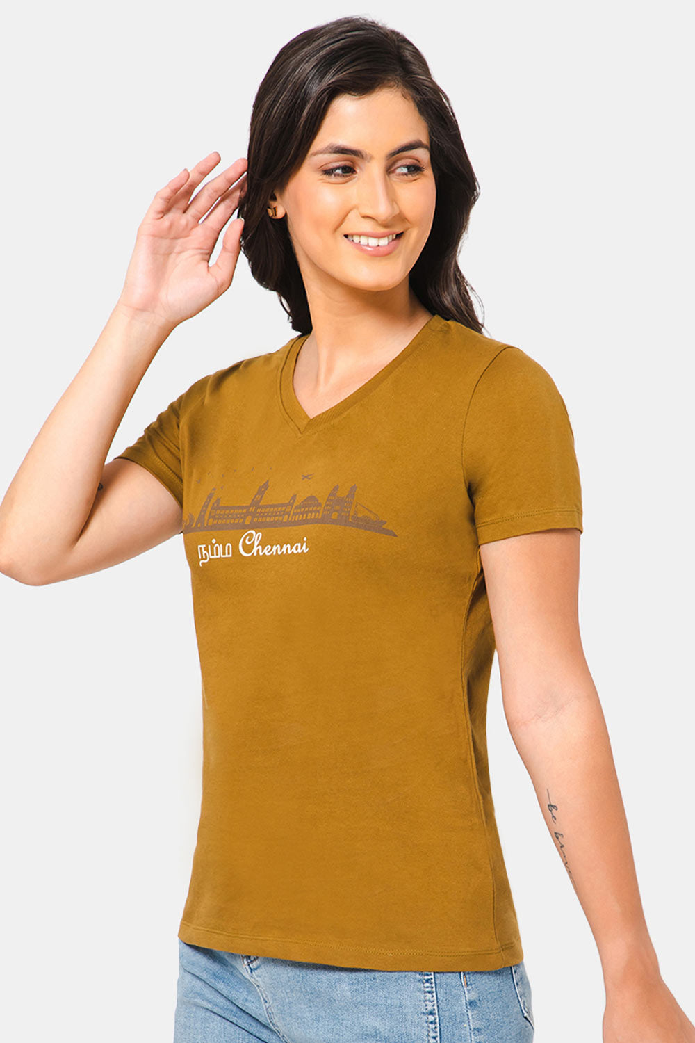 Jusperf Women T-shirt - HENNA GREEN - SN06