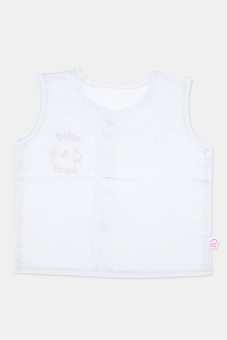 Oh Baby Wild Free Cotton Sleeveless Shirt with Front Button Opening - PV01