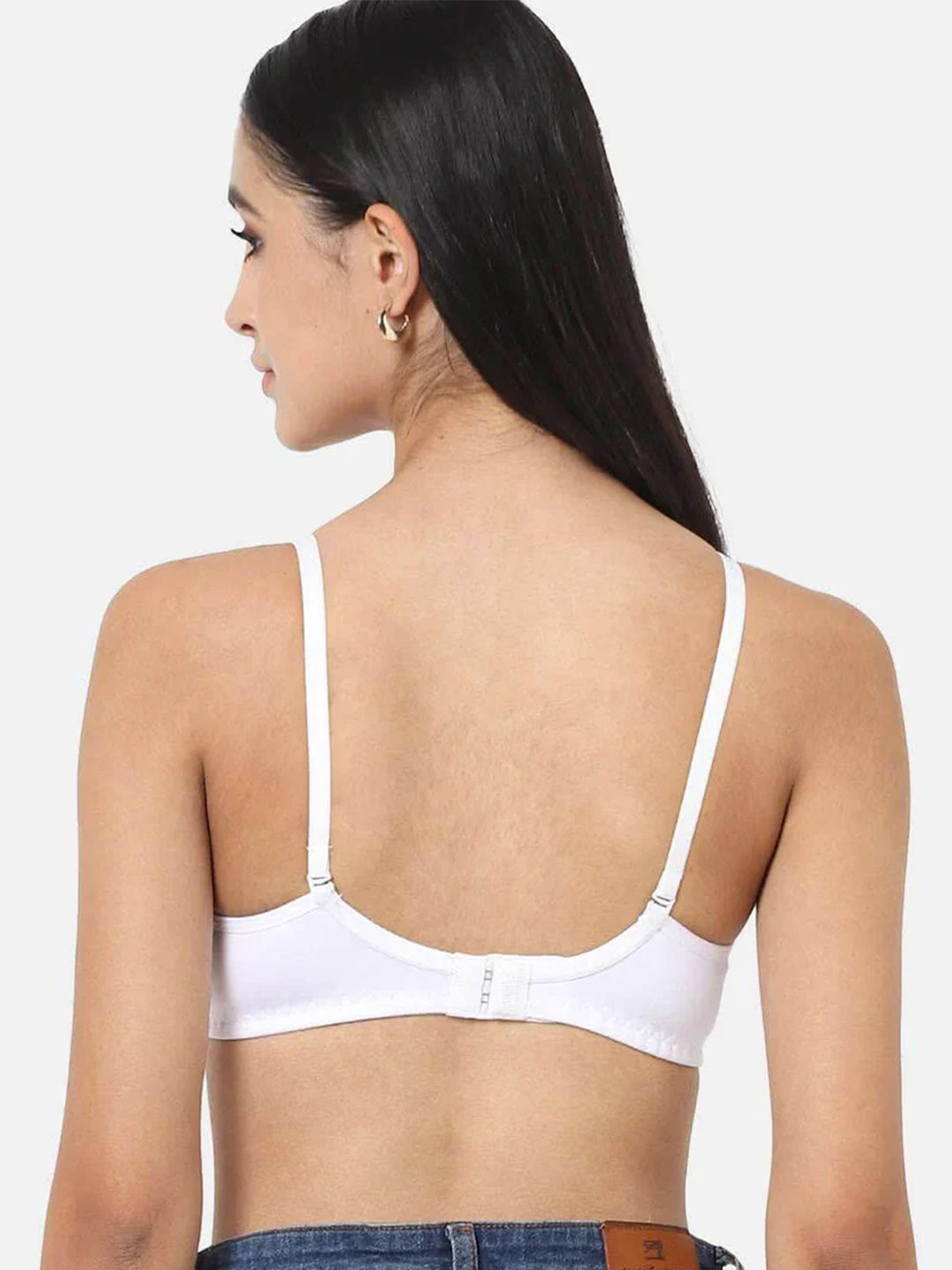 Fashionable Non-Wired Non-Padded Back Closure Intimacy Everyday T-Shirt Bra - Blue Shades - ES06