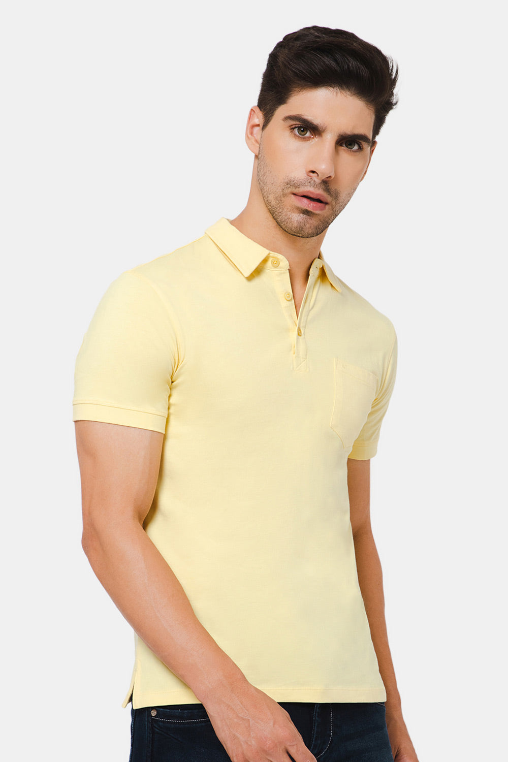 Naidu Hall Enhance Polo Tshirt Cotton - Yellow - S420
