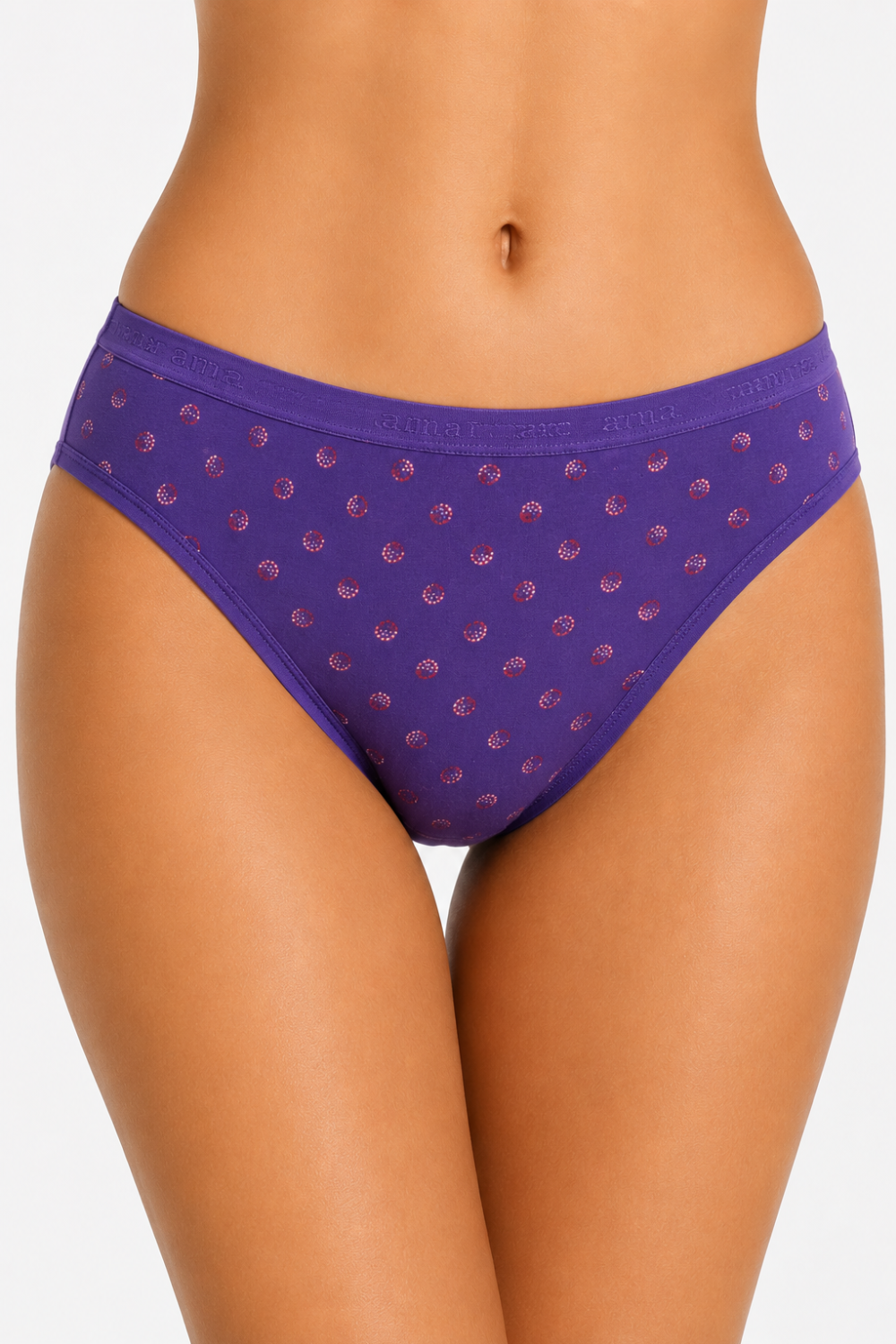 Amante Women's Cotton Hipster Panties Pack of 3 – Low Rise Soft Stretch Everyday Underwear with Outer Elastic - PPK43101