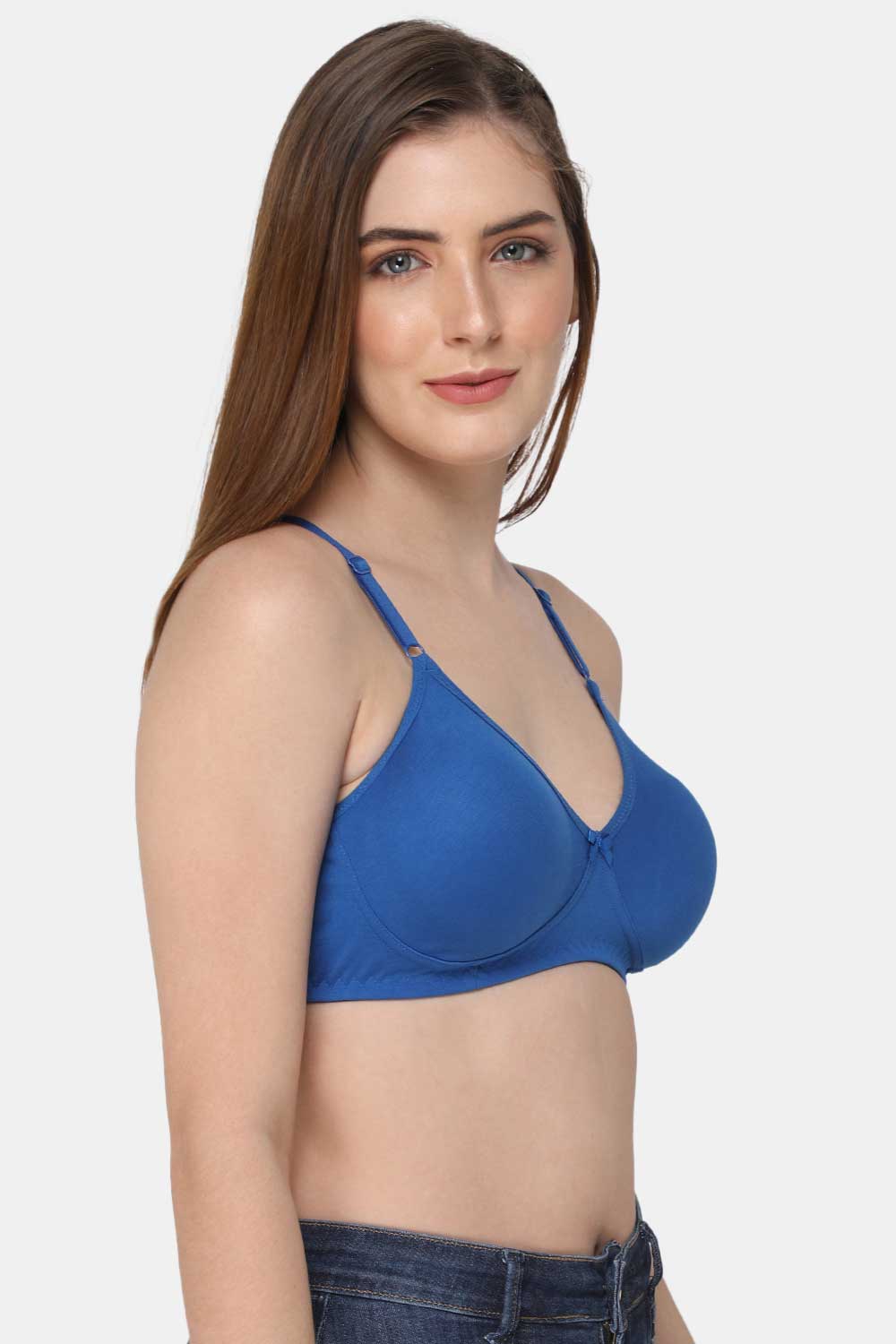 Non-Wired Non-Padded Intimacy Saree Bra- Blue