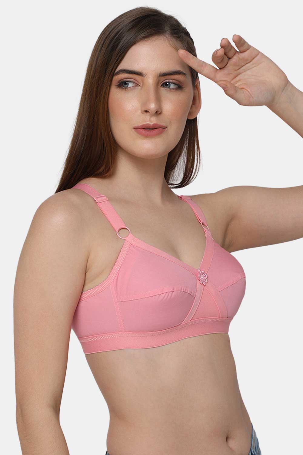 Intimacy Full Figure Women's White Cotton Non-Wired Everyday Bra-FLFG