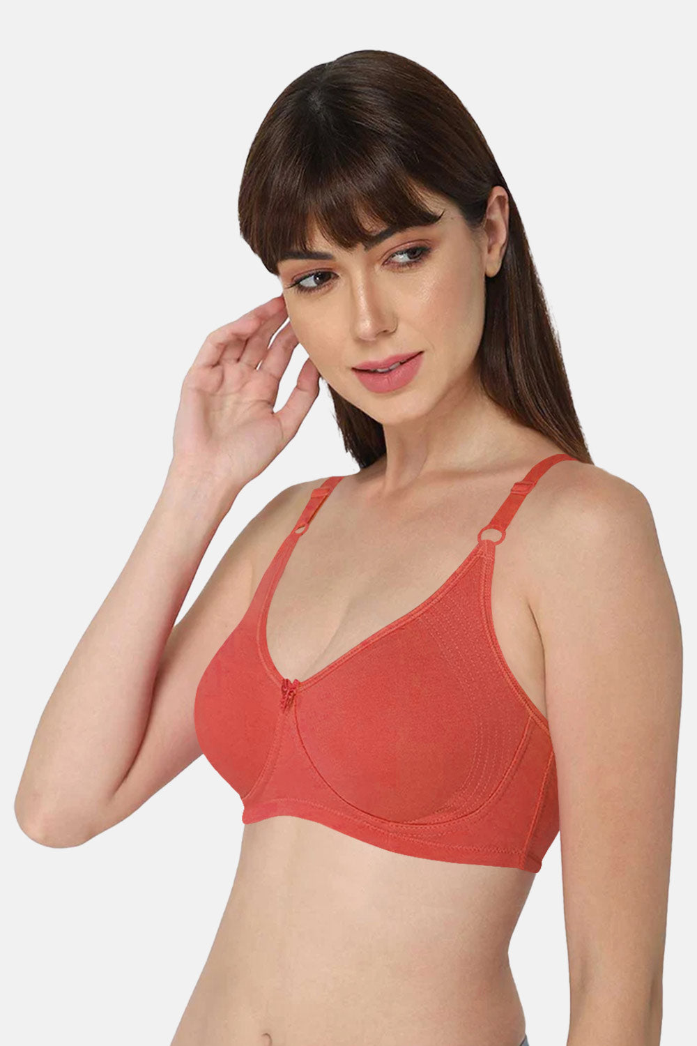 High Coverage Non-Wired Non-Padded Intimacy T-shirt Saree Bra - ES02 - Bright Shade