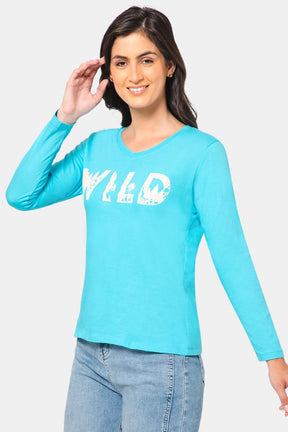 Jusperf Women T-shirt - AQUA BLUE - SN08