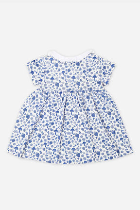 Oh Baby Frock Knitted Front Open Blue-Dr07