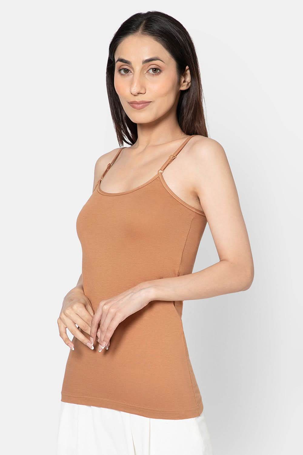 Full Coverage Non-Wired Non-Padded Cotton Intimacy Slip Camisole - Prime Shades - IN08 - Naidu Hall Family Store