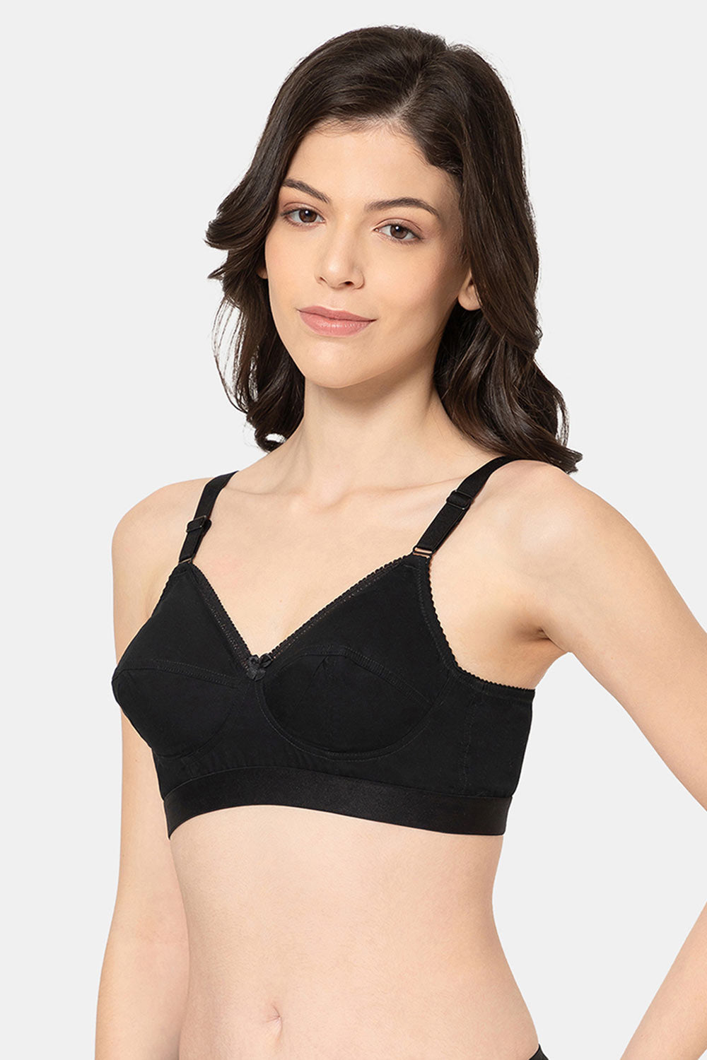 Naidu hall Naidu Hall Cotton Bra for Women Saree – Non-Wired Full Coverage Seamed Bra with Broad Elastic Band  - FRFL