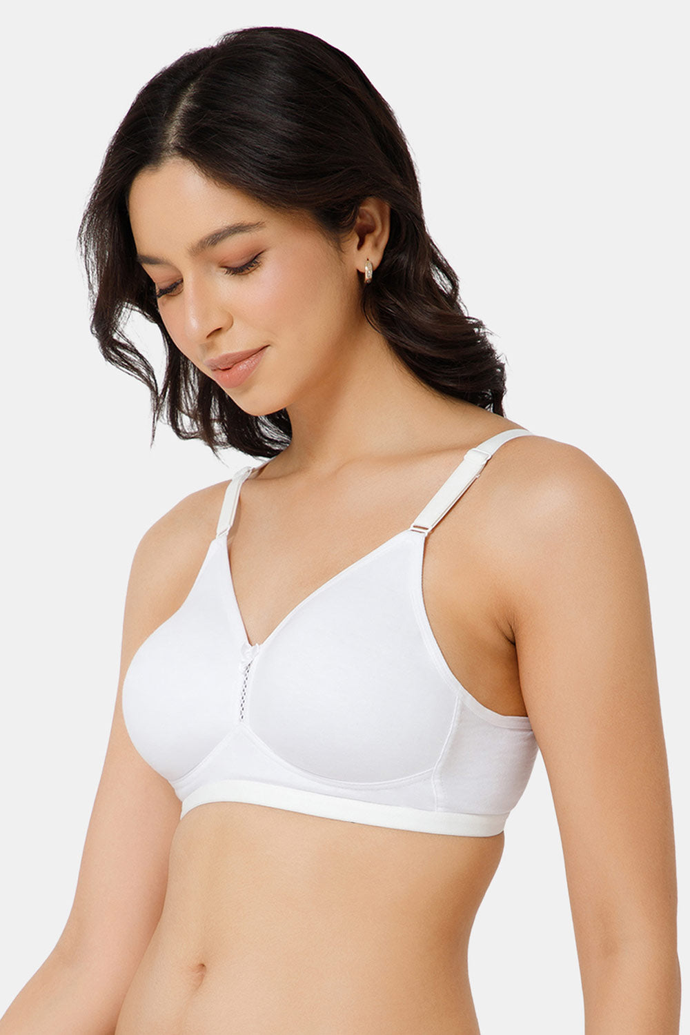 Naidu Hall High Coverage Non-Padded T-Shirt Bra- White