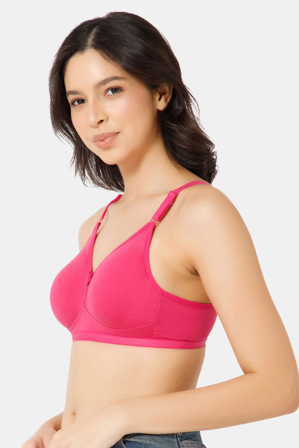 Naidu Hall High Coverage Non-Padded T-Shirt Bra- Pink