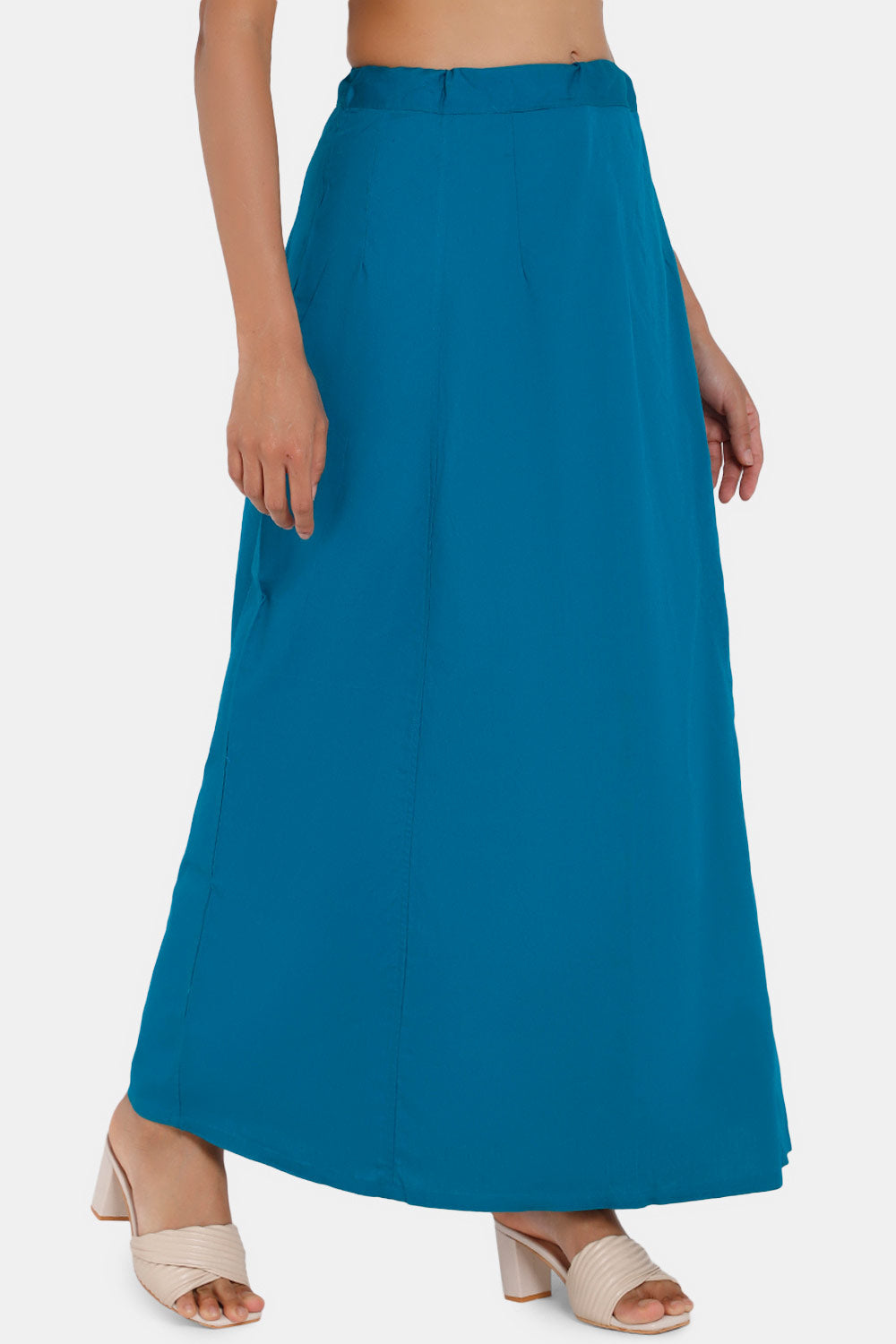 Premium 100% Cotton Saree Inskirt in Popular Colors | Naidu 6-Part Saree Hall Petticoat HC36 | Teals