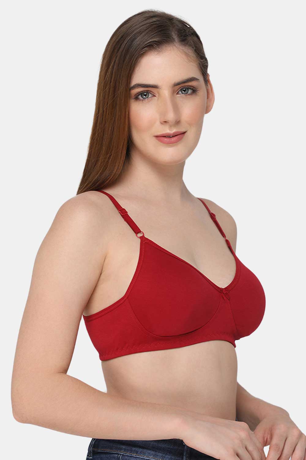 Intimacy Non-Wired Non-Padded Saree Bra - Red