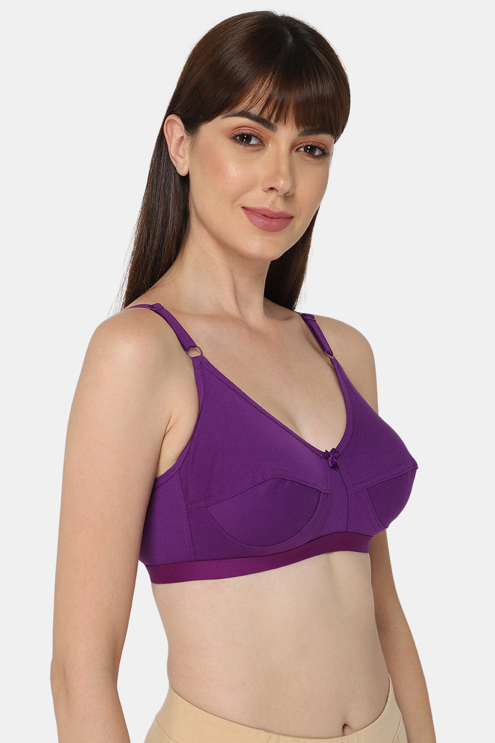 High Coverage Non-Wired Non-Padded Wide & Adjustable Strap Intimacy Saree Bra - INT01