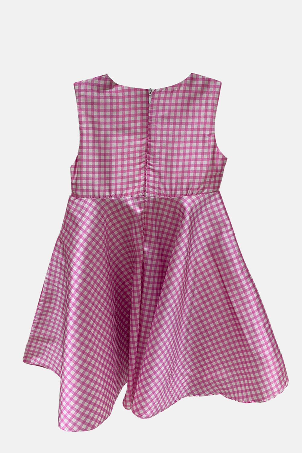 The Young Future Round Neck Sleeveless Girls Frock - Pink - DR01