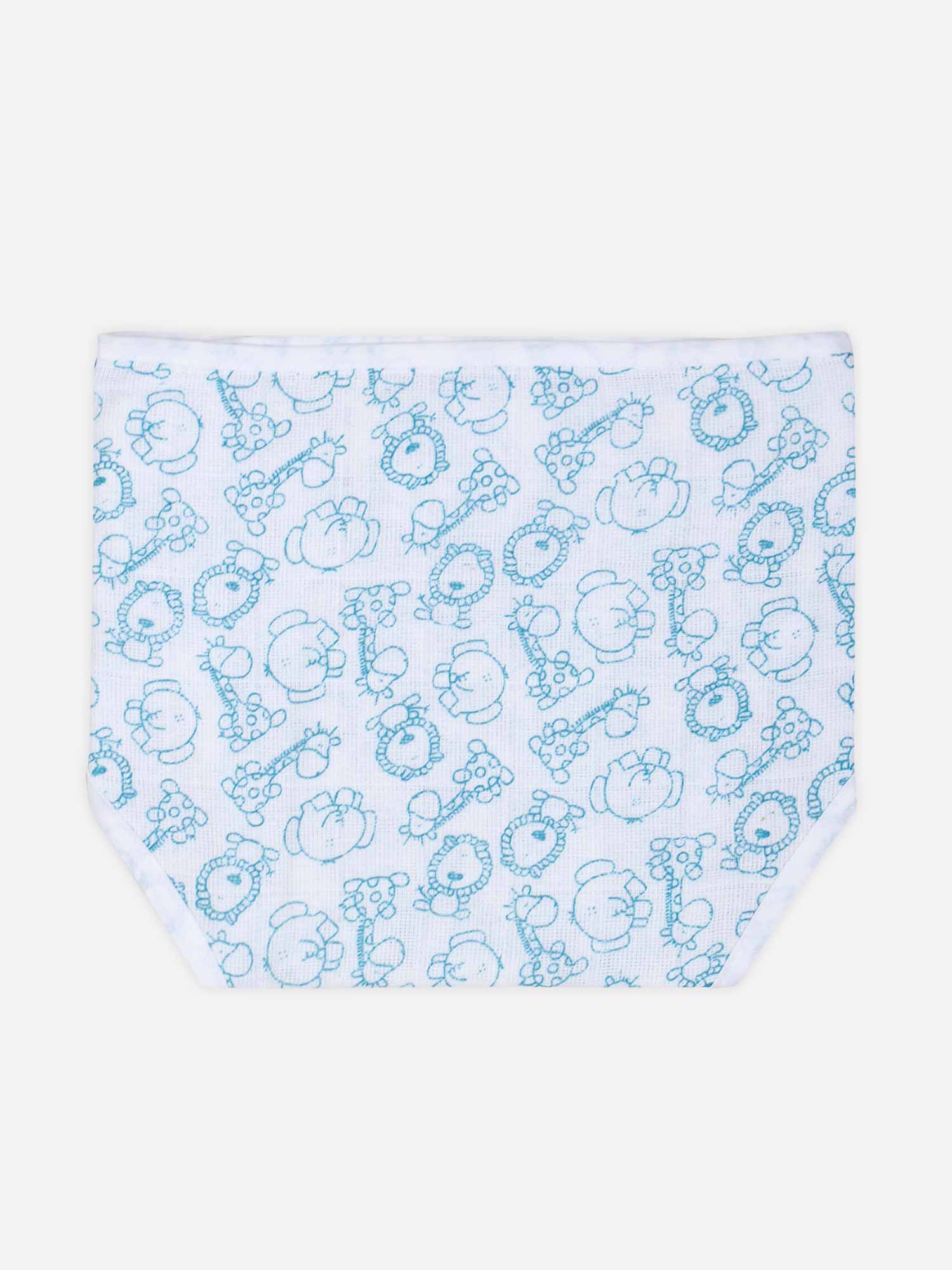 Oh Baby Printed Velcro Nappies Blue - Ltpr