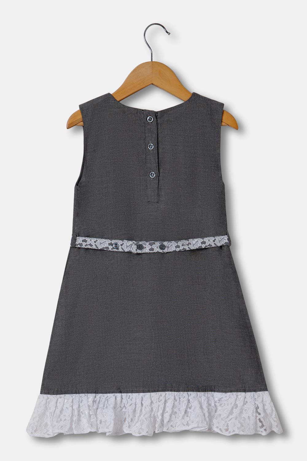 The Young Future Back Open  Girls Western Wear  - Dark Grey  - DR10