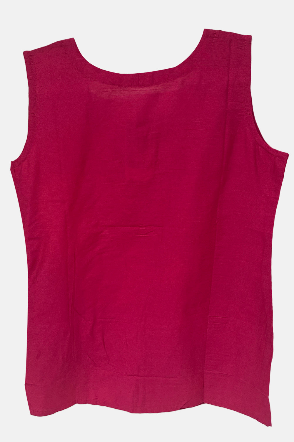 Mythri Women's Sleeveless Short top with Round Neck  - Pink - E004