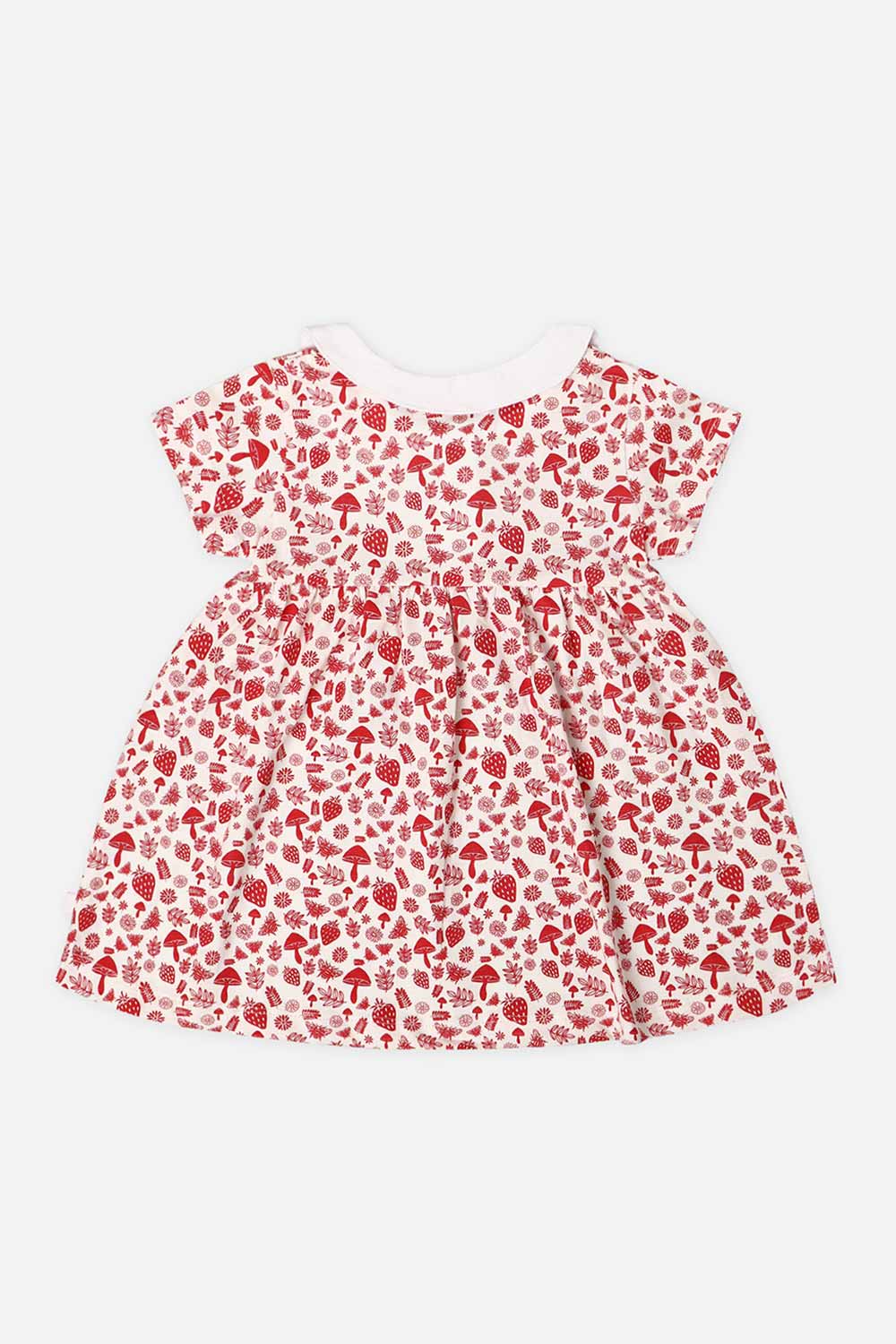 Oh Baby Frock Knitted Front Open Red-Dr08