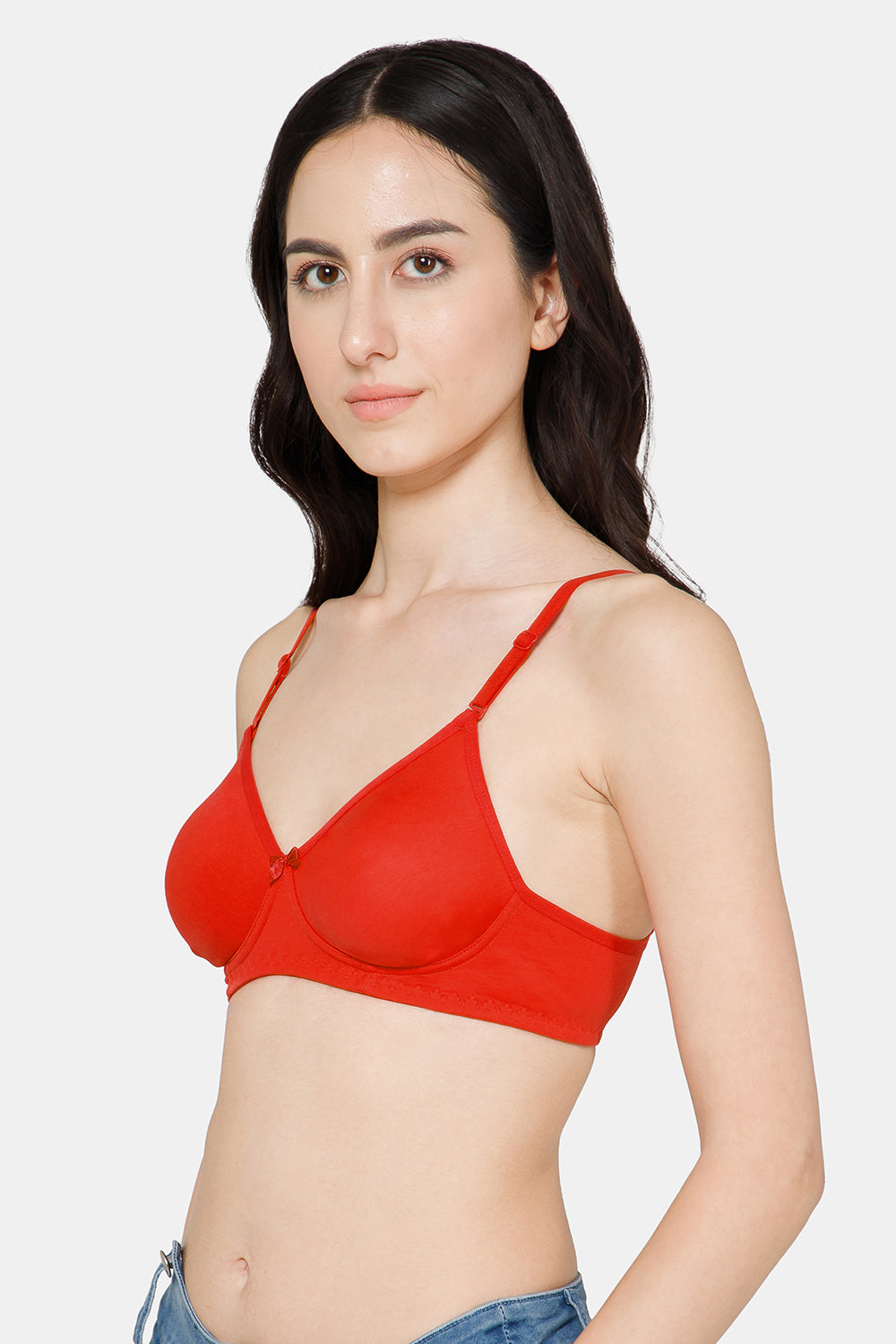 Intimacy  Non-Wired  Back Closure Everyday T-Shirt Bra-Red