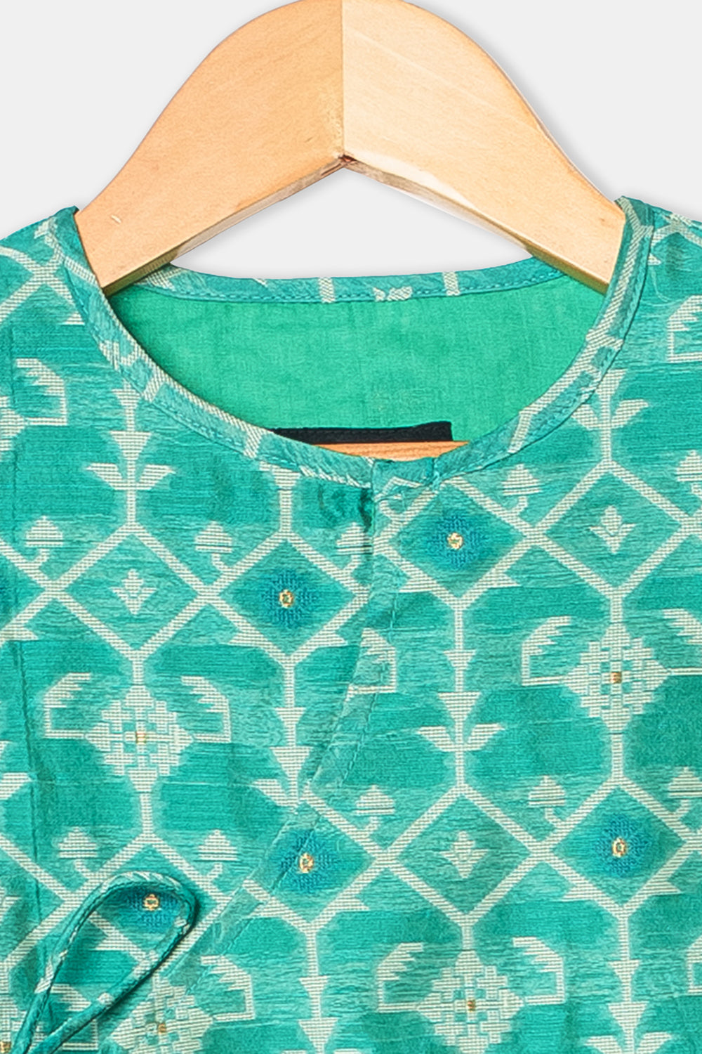 Navkrish Boys Cotton Kurta Dhoti Set – Jamdhani Traditional Wear - Green - KD05